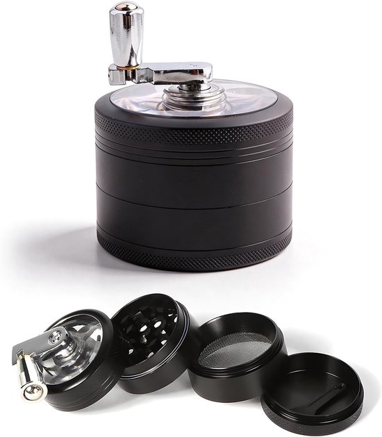 CNC Gefreesde Aluminium Specerijenmolen met Vouwhandvat, Ø 61mm, Perfect voor Noten en Chili