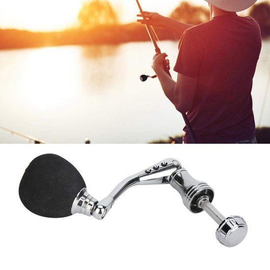 CNC metalen 4-hoek schacht ontwerp molen handvat rocker arm roestvrij staal, voor Shimano merk vismolen (EVA Grip Pill Medium) van Merkloos