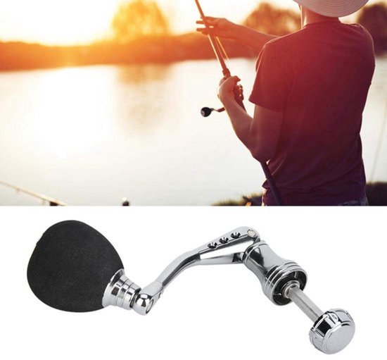 CNC metalen 4-hoek schacht ontwerp molen handvat rocker arm roestvrij staal, voor vismolen (EVA Grip Pill Medium) van Merkloos