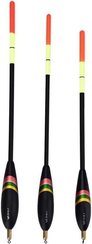 Coarse Fishing Floats voor het Vissen met Bait, 3 Stuks Waggler Bobbers, Geweichte Variaties van 1.5 + 4 g, 1.5 + 5 g en 1.5 + 6 g voor Effectief Vissen van Merkloos