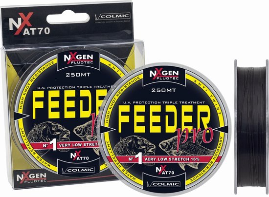 Colmic Feeder Pro Feederlijn 20/00 NxGen Feeder Hoofdlijn 250 m Anti Twist Extra Strong Weinig Rek van Colmic