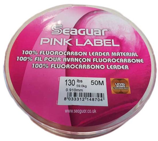 Colmic Seaguar Pink Label Flurocarbon 50 M Roze 0.405 mm van Merkloos