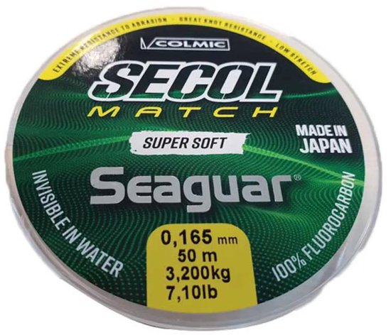 Colmic Secol Match Flurocarbon 50 M Transparant 0.117 mm van Merkloos