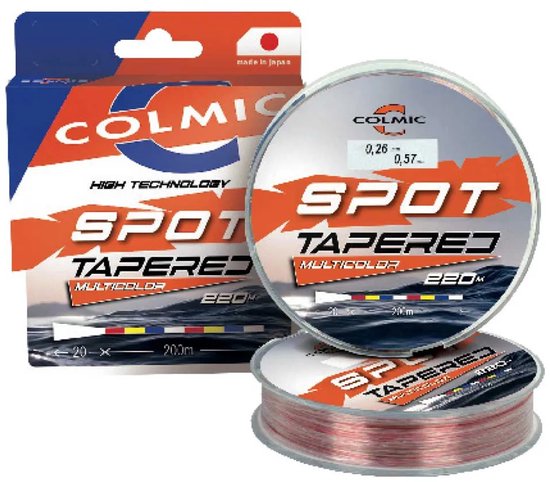 Colmic Spot Taps Toelopende Onderlijn 220 M Zilver 0.180-0.470 mm van Merkloos