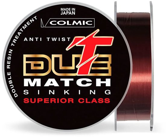 Colmic T-due Sinking Match Monofilament 600 M Zilver 0.200 mm van Colmic