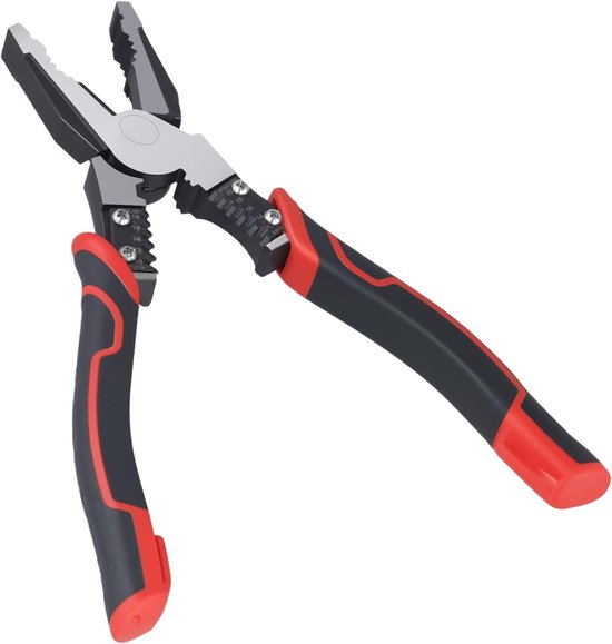 Combination Pliers, Black, Red, Universal Pliers, 215 mm Length Carbon Steel Stripping Pliers, Combination Pliers for - ShopVlot