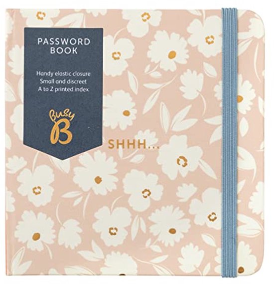 Compact Wachtwoordboek met Elastische Sluiting - Discreet en Praktisch voor Inloggen van Merkloos