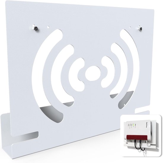 Compatibel met FritzBox 7590 AX 7690 5590 Fiber 5530 7510 7490 7530 6850 6660 Cable 6890 Router, JLNJLE metalen houder modem ophanging met kabelbeheer, efficiënte warmteafvoer