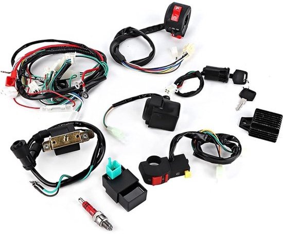 Complete elektrische kabelboomset - met solenoïdespoel, gelijkrichter en CDI-set - voor ATV en quadbike