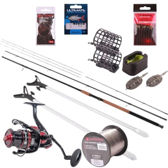 Complete Feeder Set 3.60m voor Witvissen - Inclusief Hengel, Molen en Accessoires