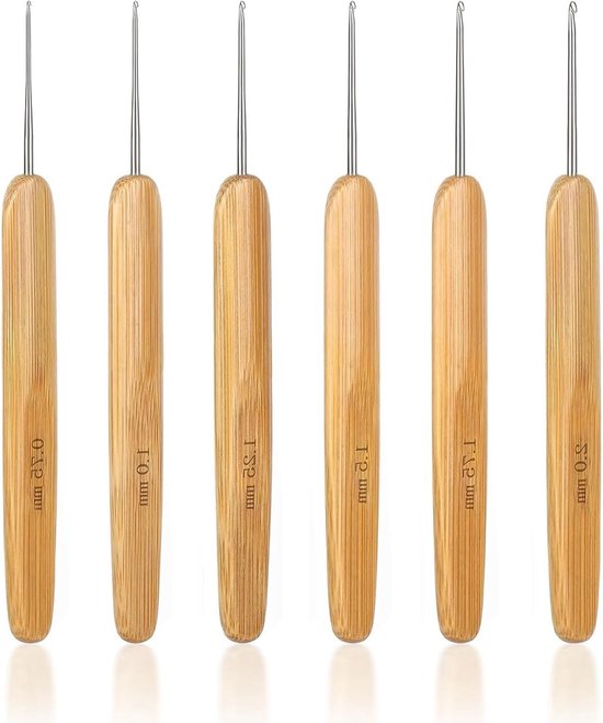 Complete Haaknaalden Set voor Beginners - 6 Stuks, Diverse Maten, Ideaal voor Haken en Creatieve Projecten van Merkloos