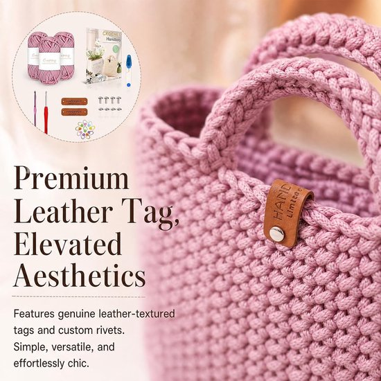 Complete haakset met haaknaald 4,5 mm, tas, handleiding voor beginners, ideaal voor dikke wol en creatieve projecten, perfect als cadeau voor vrienden en familie