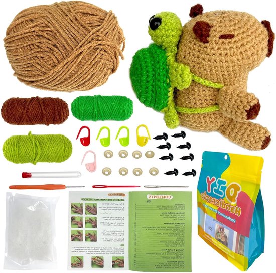 Complete Haakset voor Beginners met Stapsgewijze Video-instructies, Inclusief Haaknaalden en Cadeau voor Kinderen en Volwassenen (met Schildpad) van Merkloos