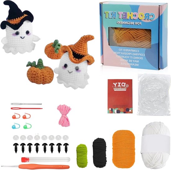 Complete haakset voor beginners met video-instructies - Maak eenvoudig DIY haakdieren, perfect voor kinderen en ontspanning, ideaal als cadeau