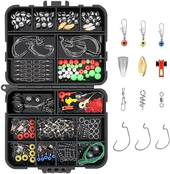 Complete Hengelset met 191 Onderdelen - Alles-in-één Visaccessoires