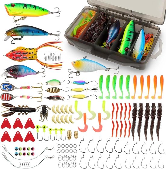 Complete Hengelset - Universeel - 130-delige Gereedschapskist met Accessoires - Voor Snoek, Forel en Snoekbaars