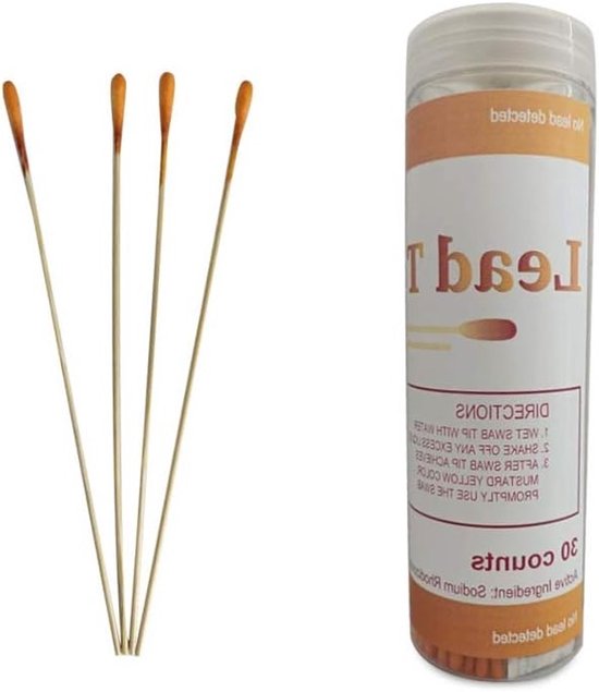 Complete Lead Test Set van 30 Stukken voor Snelle Resultaten op Verf, Keramiek, Hout en Metaal