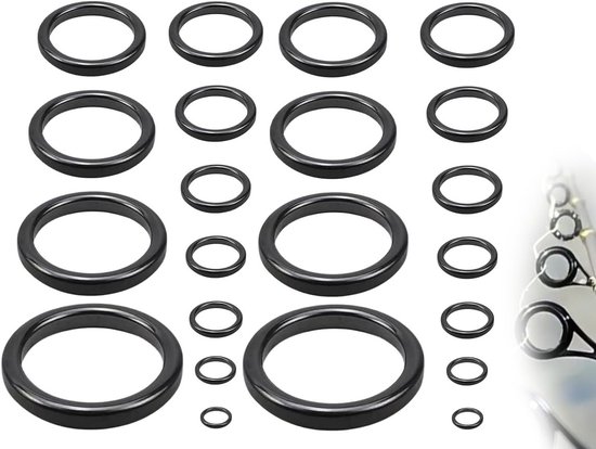 Complete Set van 22 Visspullen met Keramische Gidsringen voor Vissers - Reparatie Accessoires voor Hengels, Hengelonderdelen en Vissport van Merkloos