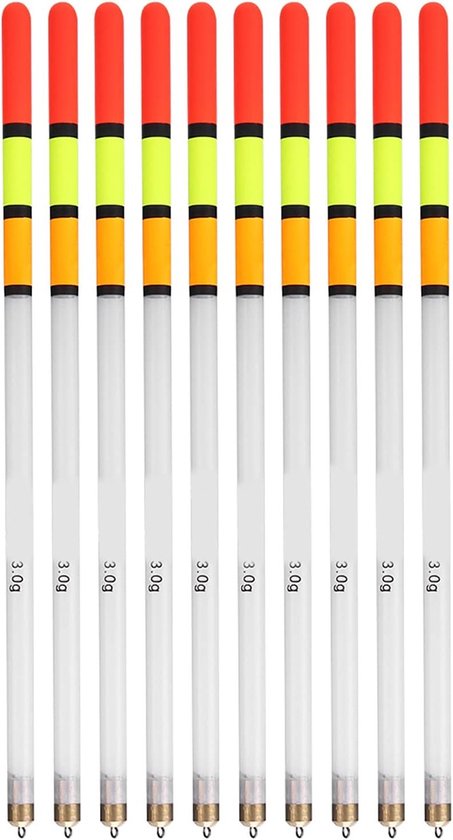 Complete Set Vissersaccessoires met 10 Duurzame Plastic Dobbers en Multifunctionele Bait Tubes voor Effectief Vissen en Baitbeheer
