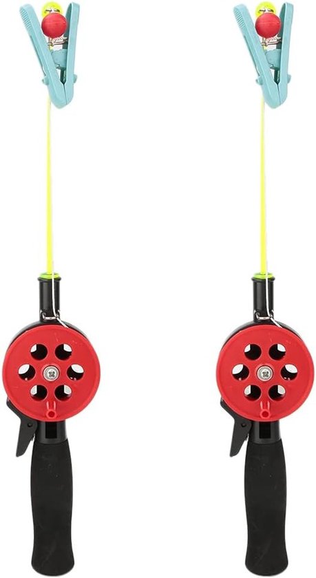 Complete Vissersset met 2 Stokken en Rollen, 13.3 inch Draagbaar voor IJsvisserij en Kinderen, Perfect voor Recreatief Vissen van Merkloos