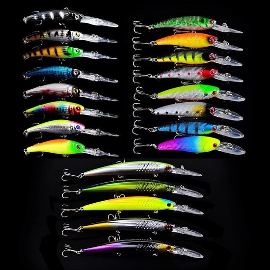 Complete Vissersset met Aasdoos en Accessoires - Spinnerbaits, Crankbaits en Vissenhaken voor Zoet- en Zoutwater van Merkloos
