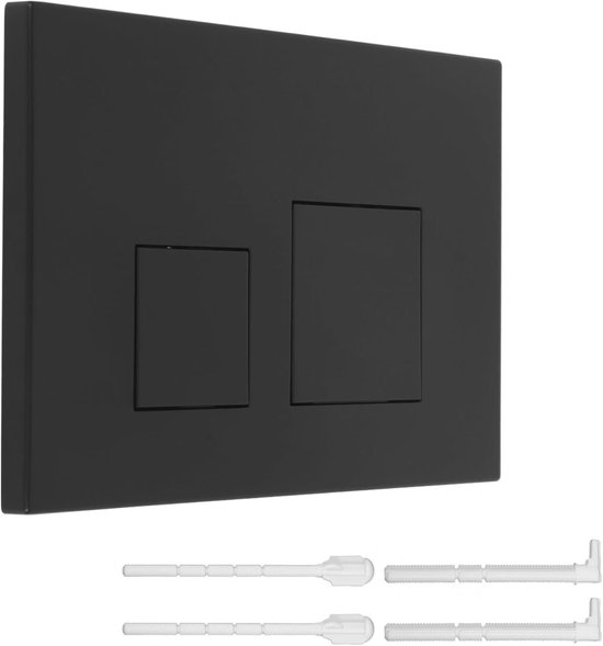 Controlepaneel voor dubbele spoeling Sigma30, 2-uitgangen, frontbediening in mat zwart, 30x15x6 cm van Merkloos