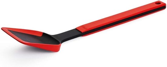 Cook-It, pannenschep, met dunne en flexibele siliconen lip, 6 cm breed, 32 cm lang, hittebestendig tot 220°, vaatwasmachinebestendig