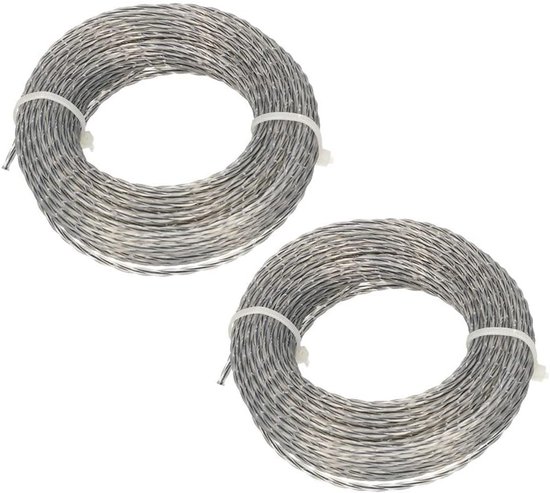 Core-versterkte grastrimmerdraad 2-3mm x 15M, 30 meter spoel voor grasmaaier, duurzaam en sterk trimmerdraad