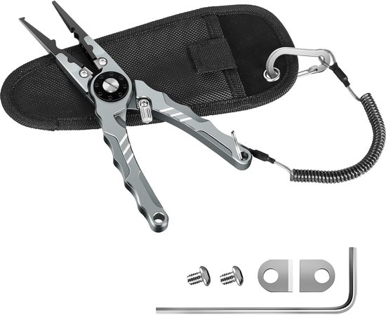 Corrosiebestendige Visgereedschap met Verwisselbare Bladen, 7.8 Inch Vissers Tang, Haak Verwijderaar en Snoeischaar voor Professionele Vissers en Vis Cadeaus