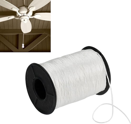 Cosensi - 150m/Roll Wit Gevlochten Liftlijn - Sterk Ondersteuningskoord - 1mm Diameter - Tuinieren en Klussen - Krachtige Touw voor Rolgordijnen - ... van Merkloos