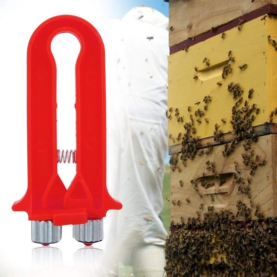Cosensi - Beehive Frame Crimper - Beekeeper Gereedschap - Duurzaam en Efficiënt - Zilver en Rood - Tensioner voor Bijenkorf - Handzaam en Praktisch... van Merkloos