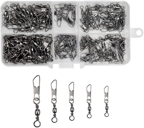 Cosensi - Fishing Barrel Swivel - Visaccessoires - Hoogwaardige kwaliteit en veiligheid - Diverse maten - Robuuste vislijn - Perfect voor elke viss... van Merkloos