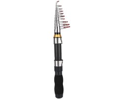 Cosensi - Telescopische Visstok - Mini Zeefishing Rod - Lichtgewicht en Compact - Zwart - Ideaal voor Reizen - Geschikt voor Zoet- en Zoutwater