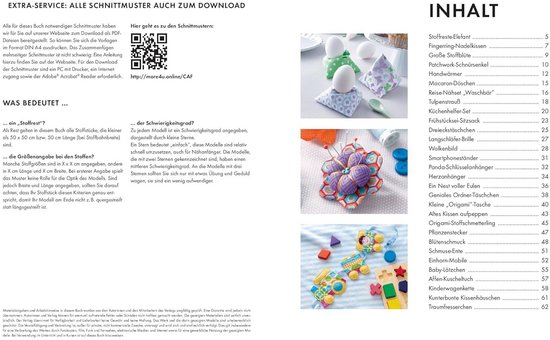 Creatief Naaien - Stoffen Resten Projecten - Accessoires Maken - Met Downloadbare Patronen - 19 x 25 cm van Merkloos