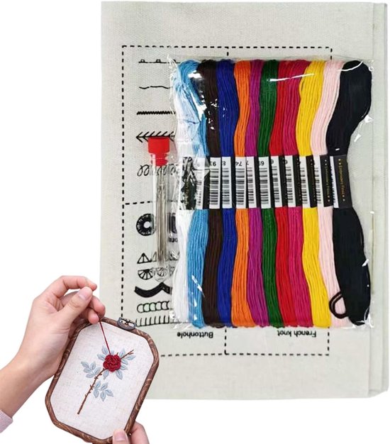Creatieve gids - Borduurboek studiehulp - Vaardigheidsgroei borduren - Met oefenpatronen - 16x24 cm - Niet gespecificeerd