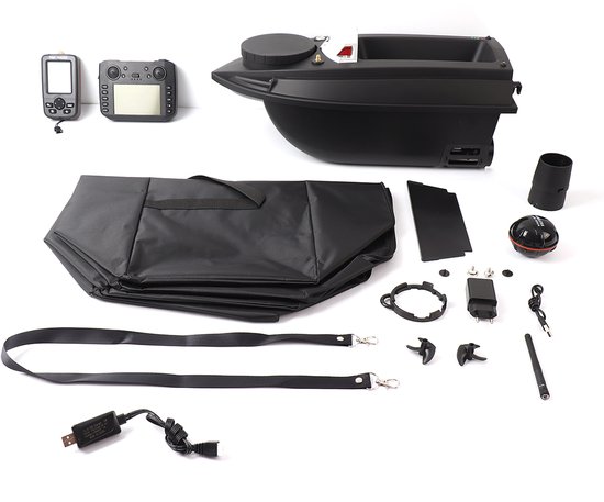 Creatorally Voerboot - 800m Bereik - GPS Visaasboot - Laadvermogen 3 kg - Ondersteunt Automatische Cruise/Positiepunten Cruise/Routecorrectie/Terugkeer/Elektrisch Hek - Voerboot Karper - voor Vissen