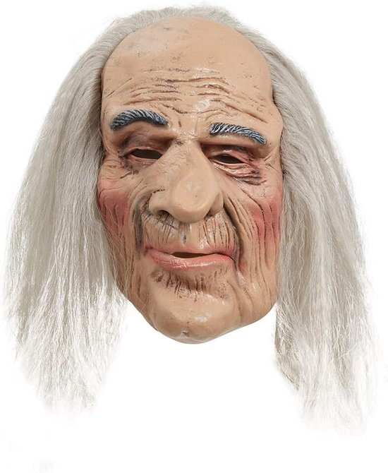 Creepy Old Man Masker en Haar, Heren, Multi Gekleurd, One Size