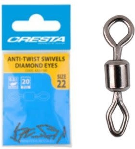 Cresta Anti-Twist Swivels Combi Eyes (20 pcs) - Maat : nr 22 van Cresta