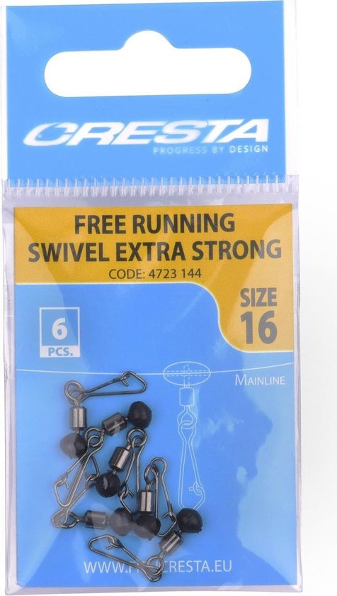 Cresta Free Running Swivel Extra Strong - Maat 14 - Zilver van Cresta