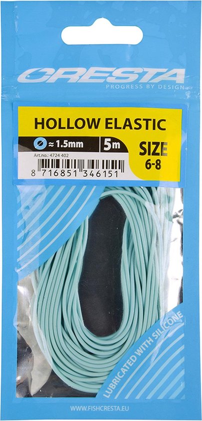 Cresta Hollow Elastic - 1.5mm - 5.00m - Light Blue van Cresta