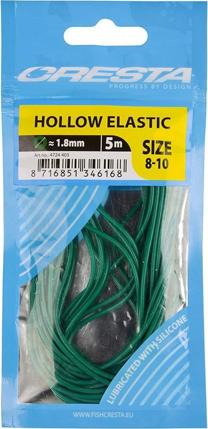 Cresta Hollow Elastic - 1.8mm - 5.00m - Hunter Green - Donkergroen van Cresta