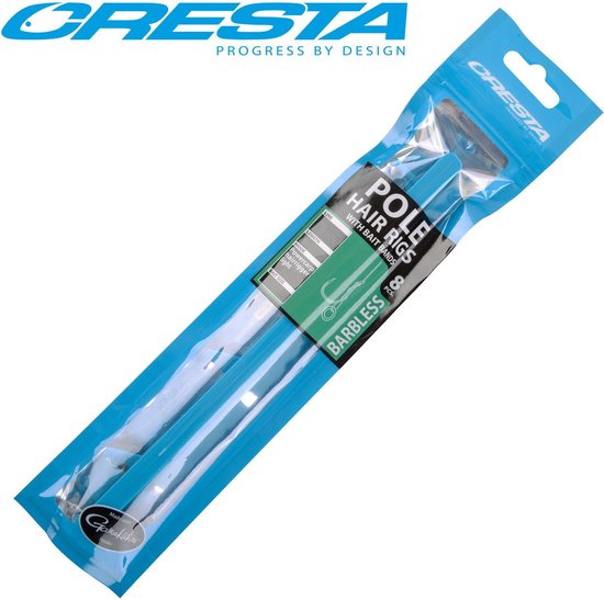Cresta Pole Hair Rigs Bait Band Barbless (15cm - 8pcs) - Maat : haak 16 - 0.12mm