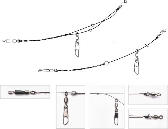 Cresta Ready To Use Feederlinks (2 pcs) 35cm 0.30mm - Maat : Feeder Link Looped van Cresta