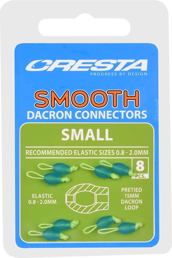 Cresta Smooth Dacron Connectors (8 pcs) - Maat : Small