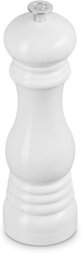 Creuset Klassieke verstelbare zoutmolen, spaanbestendig ABS-kunststof, corrosiebestendig, 40 gram, wit