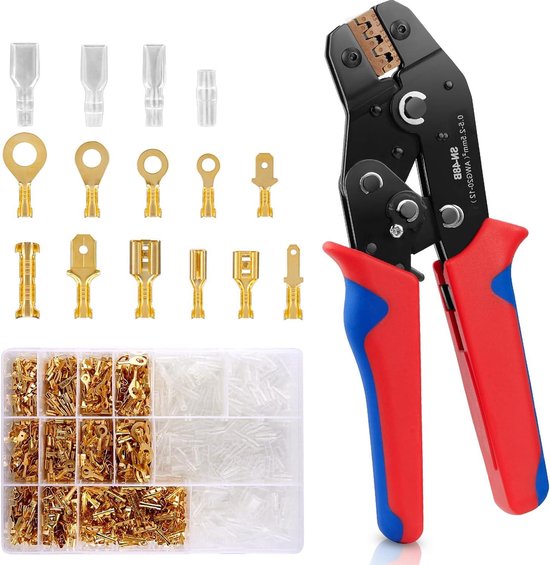 Crimping Pliers Cord-End Ferrules Electrical Clamps with 1000 Pcs Connectors - Fyeeleat Crimping Pliers Set - 0.5 - 2.5 mm² Cable van Fyeeleat