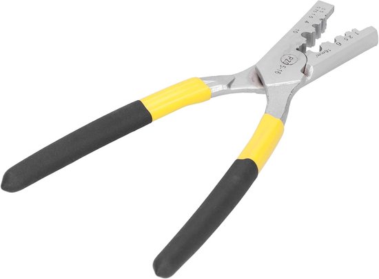 Crimping Pliers met Ratchet Functie - Carbon Steel Clamping Body - End Aid Rod voor Geïsoleerde Lugs Crimp 0.5 tot 16 MM² van VLUU Tools