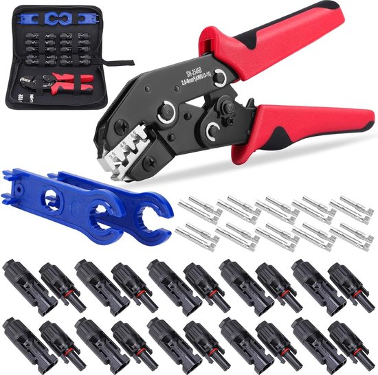 Crimping Pliers Set of 10 Solar Plug Panel Cable Connector Wrenches 2.5-6.0 mm² (10 Pieces) van Merkloos