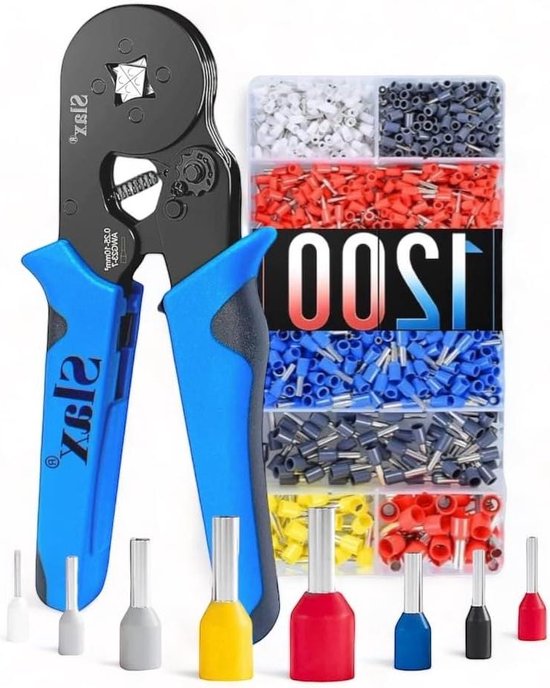 Crimping tool set - 1200 ferrules set - Professional crimping tool van Merkloos