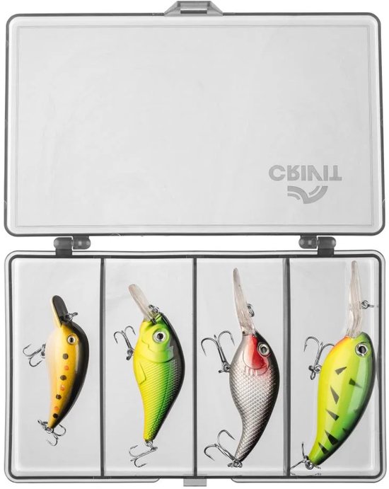 Crivit Lokaas set 4-pack - Crankbaits - met ratelballetjes van Crivit